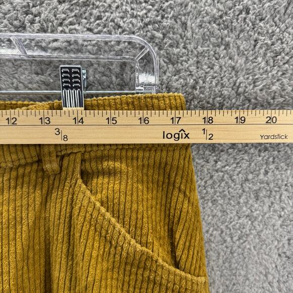 Zara Pants Mens 32 Mustard Yellow Corduroy Cargo Slim Fit Workwear Cotton Blend - Picture 12 of 13